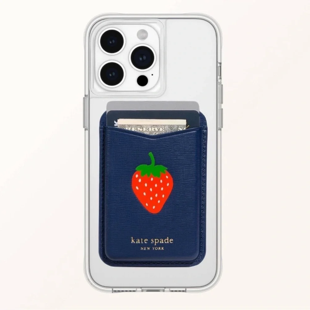 Kate Spade x Target Magnetic Wallet with Strawberry Motif